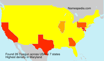 Surname Oyegun in USA Surname Oyegun in USA