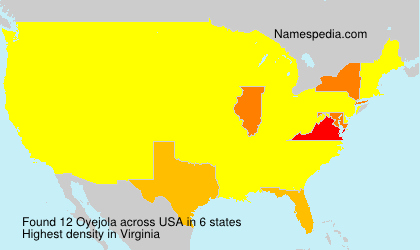 Surname Oyejola in USA