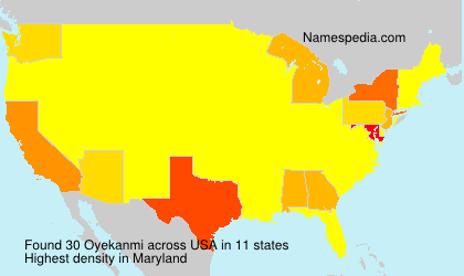Surname Oyekanmi in USA
