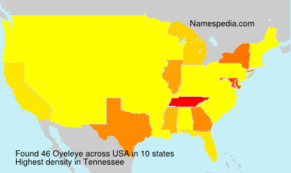Surname Oyeleye in USA
