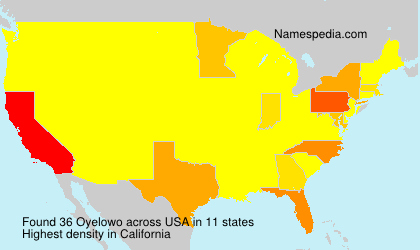 Surname Oyelowo in USA