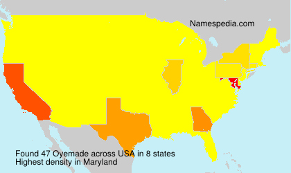Surname Oyemade in USA