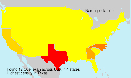 Surname Oyenekan in USA