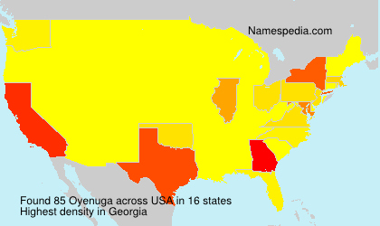 Surname Oyenuga in USA