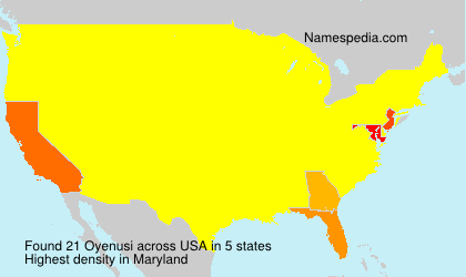 Surname Oyenusi in USA