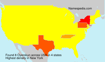 Surname Oyerokun in USA