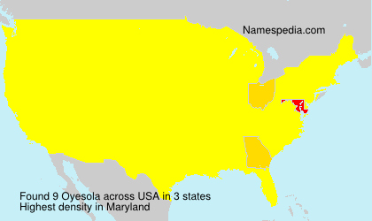 Surname Oyesola in USA Surname Oyesola in USA
