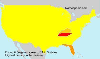 Surname Ozgener in USA Surname Ozgener in USA