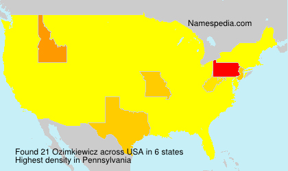 Surname Ozimkiewicz in USA Surname Ozimkiewicz in USA