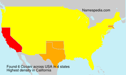 Surname Ozoani in USA