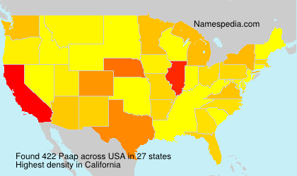 Surname Paap in USA Surname Paap in USA
