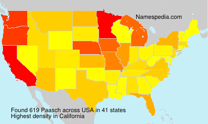 Surname Paasch in USA Surname Paasch in USA