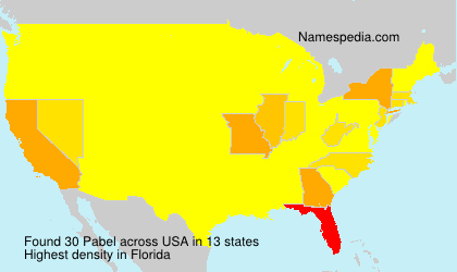 Surname Pabel in USA Surname Pabel in USA