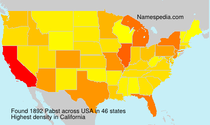 Surname Pabst in USA Surname Pabst in USA