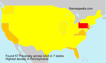 Surname Pacansky in USA