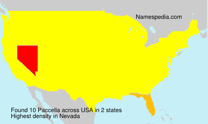 Surname Paccella in USA Surname Paccella in USA