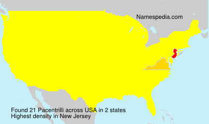 Surname Pacentrilli in USA Surname Pacentrilli in USA