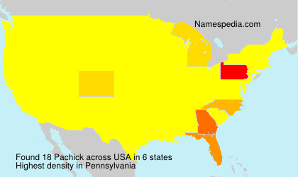 Surname Pachick in USA Surname Pachick in USA