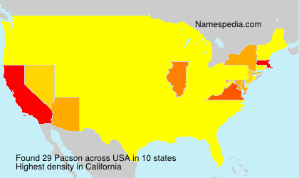 Surname Pacson in USA Surname Pacson in USA