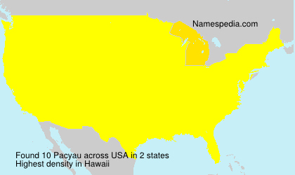 Surname Pacyau in USA