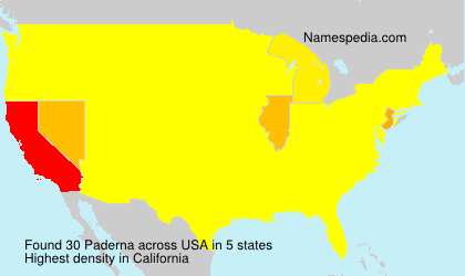 Surname Paderna in USA Surname Paderna in USA
