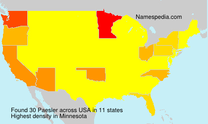 Surname Paesler in USA
