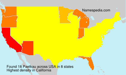 Surname Paetkau in USA Surname Paetkau in USA