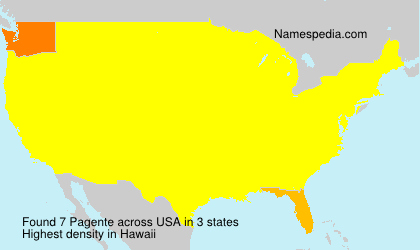 Surname Pagente in USA Surname Pagente in USA