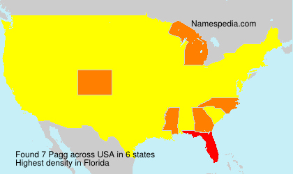 Surname Pagg in USA Surname Pagg in USA
