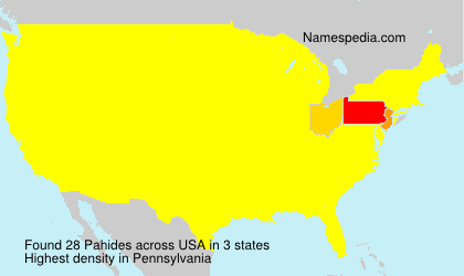 Surname Pahides in USA Surname Pahides in USA