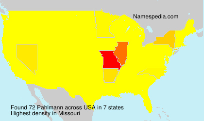 Surname Pahlmann in USA