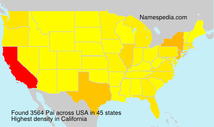 Surname Pai in USA Surname Pai in USA