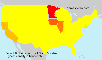 Surname Paidar in USA Surname Paidar in USA