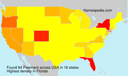 Surname Paiement in USA Surname Paiement in USA