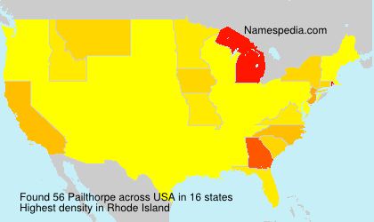 Surname Pailthorpe in USA Surname Pailthorpe in USA