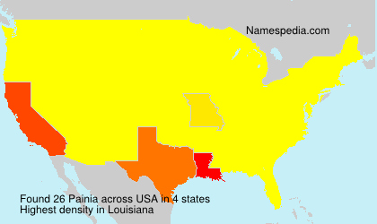 Surname Painia in USA Surname Painia in USA