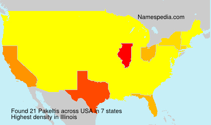 Surname Pakeltis in USA Surname Pakeltis in USA