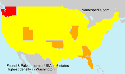 Surname Pakker in USA Surname Pakker in USA