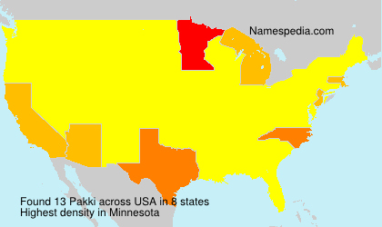 Surname Pakki in USA Surname Pakki in USA