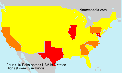 Surname Paks in USA Surname Paks in USA