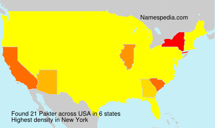 Surname Pakter in USA Surname Pakter in USA