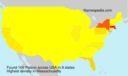 Surname Palano in USA Surname Palano in USA