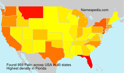 Surname Palin in USA Surname Palin in USA