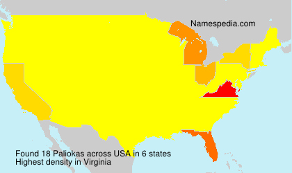 Surname Paliokas in USA Surname Paliokas in USA