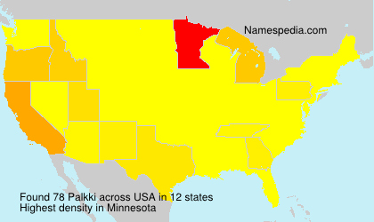 Surname Palkki in USA Surname Palkki in USA