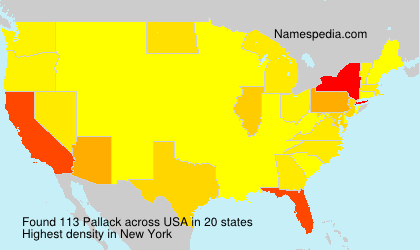 Surname Pallack in USA Surname Pallack in USA