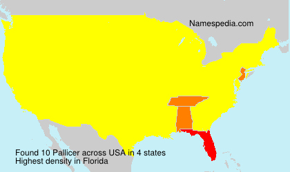 Surname Pallicer in USA Surname Pallicer in USA