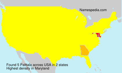 Surname Palttala in USA