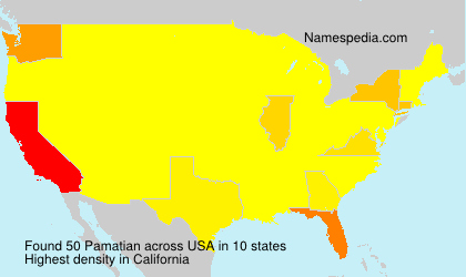 Surname Pamatian in USA Surname Pamatian in USA
