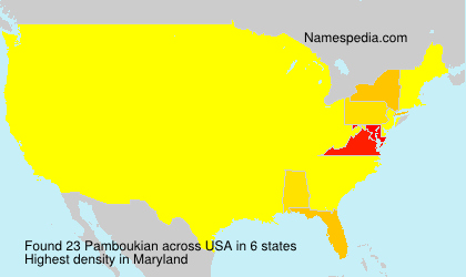 Surname Pamboukian in USA Surname Pamboukian in USA